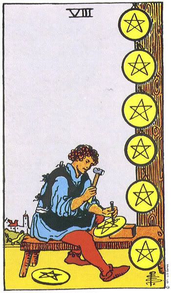 Eight of Pentacles Pictures, Images and Photos
