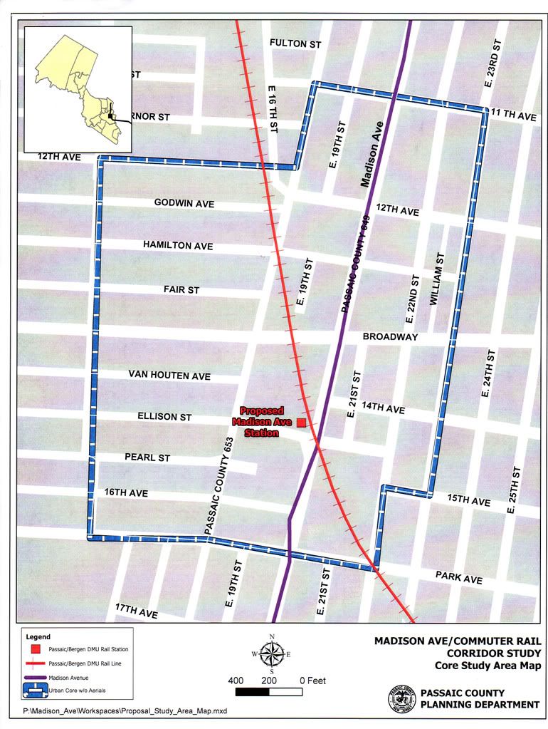 Paterson Local Map of train route