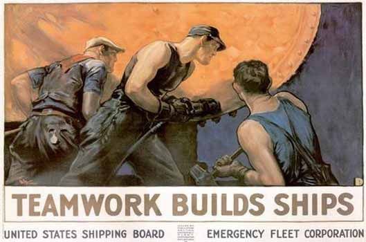 world war I photo: Teamwork Builds Ships teamworkbuildsships.jpg