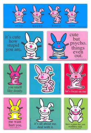 happy bunny posters. pink Happy Bunny poster