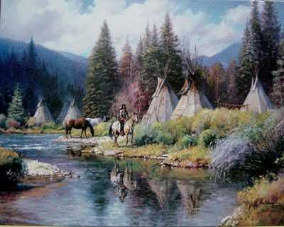 Native American Celebrity on Native American Village Background   Native American Village Wallpaper