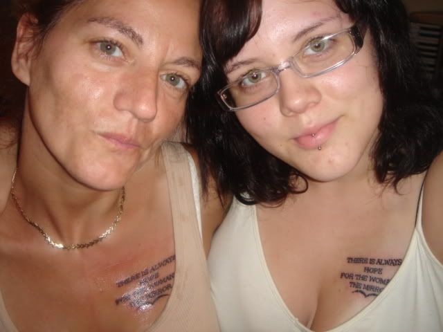 cute matching tattoos for sisters. My mom and I have matching