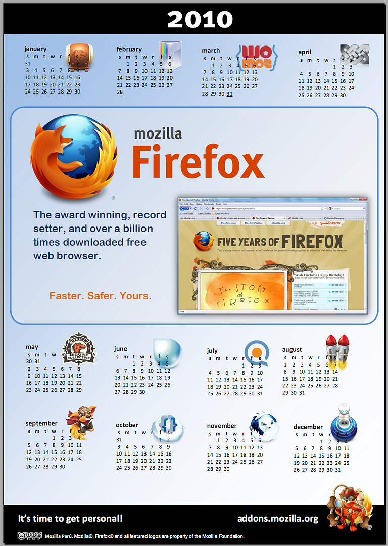 Firefox calendars for 2010 Viết bởi khanhkt72