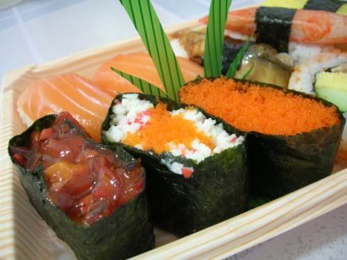 Sushi box back view