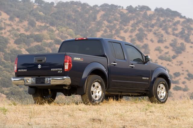 Luxurious, Fast Tank. Don't let the Suzuki badge fool you; the Equator is a Nissan pickup .