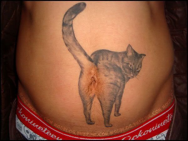 black cat tattoo picture funny strange people hilarious