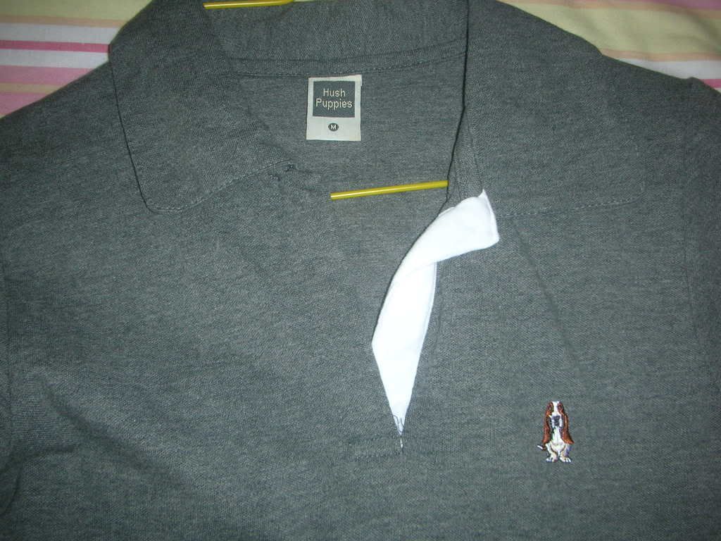 view of hush puppies logo