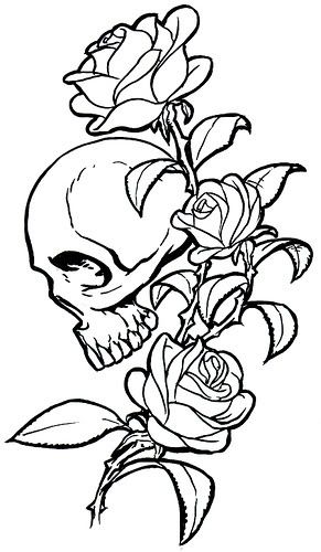 tattoo roses. rose skull tattoo. rose tattoo