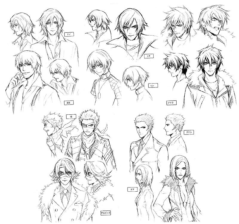 【咎狗之血】《nitro.chiral.official.works.》人物设定(点击看大图)