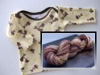 SugarBubbie + The Cherub's Closet <br>Japanese Sleepy Bunnies YPS  Lap Tee & Dyed-to-Match Yarn
