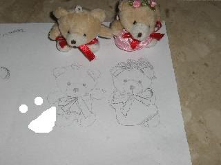 Bear Couple Drawing