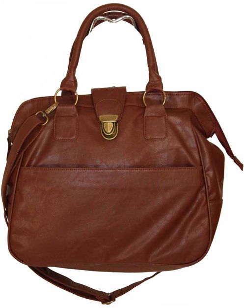 ... Vintage-Satchel-Handbag-Big-Cross-Body-Strap-Shoulder-Bag-Work-College