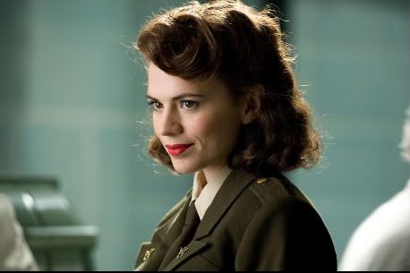  Peggy Carter's played by Hayley Atwell make up as apposed to the 