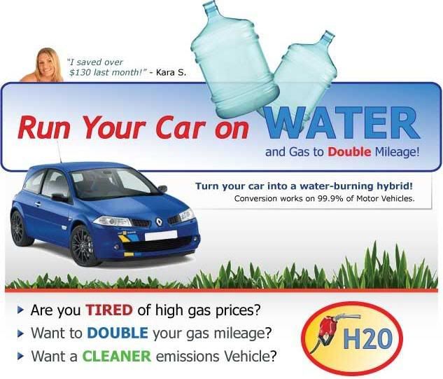 run car water