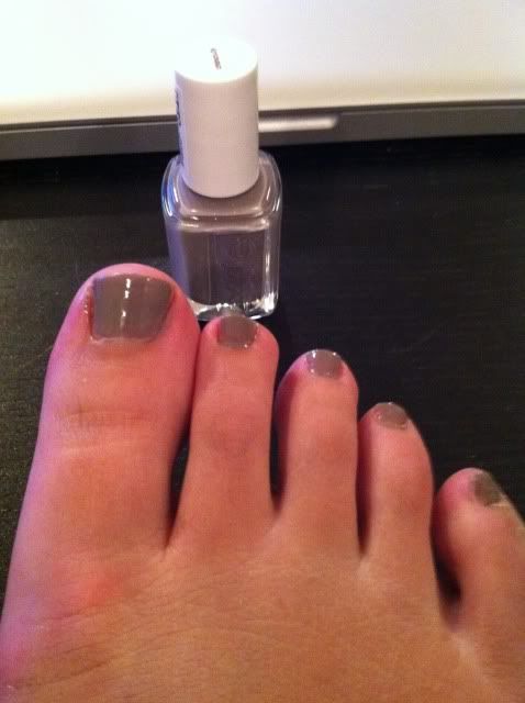 Essie Neutral Nail Polish. Essie#39;s Chinchilly on my toes