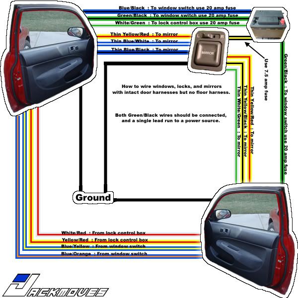 96 Honda civic power window wiring diagram #5