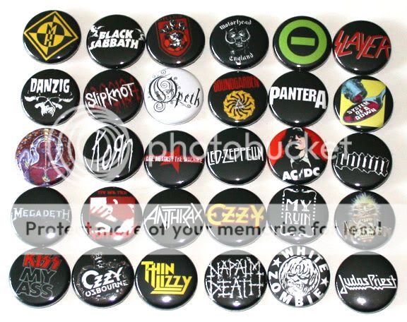 HEAVY METAL ROCK MUSIC BADGES x 30 Buttons Pins Bulk Lot Wholesale 