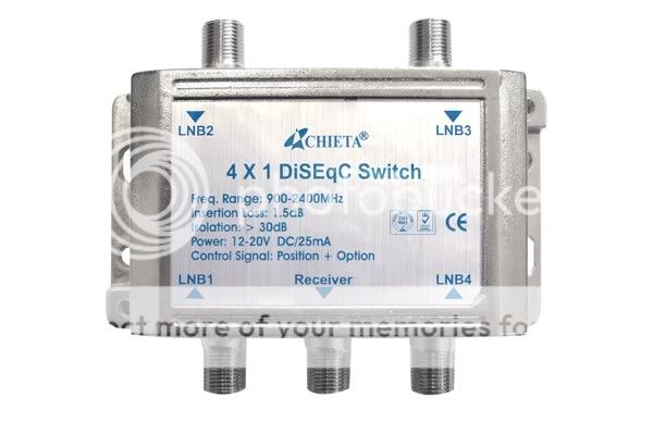 HEAVY DUTY CHIETA DISEqC SWITCH 4X1 SATELLITE WSD 2041  