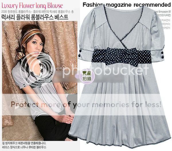T-1135 Japan Style Folding Chest Cotton Blouse - Gray AUD 20 Pictures, Images and Photos
