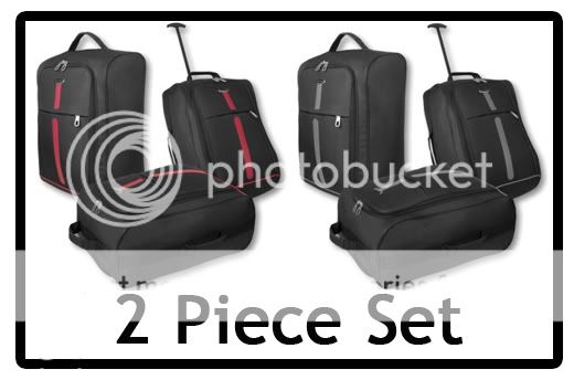 2x Ryanair Cabin Approved Wheeled Hand Luggage Suitcase  