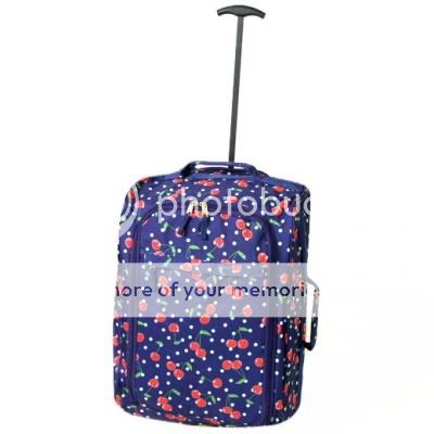 Ryanair Easyjet Cabin Approved Carry On Hand Luggage Cherry Suitcase 