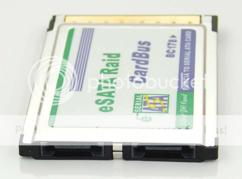 eSATA raid ultra compact short pcmcia PC card adapter  