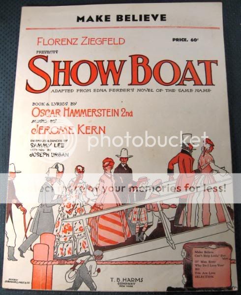 1927 Ziegfeld / Kern Show Boat Make Believe Sheet Music  