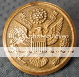 WWI Era U.S. Eagle Great Seal Scovill GS Brass Button  