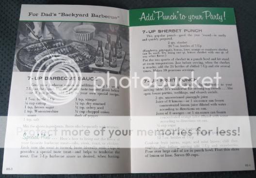 1957 Cooking with 7Up Recipe Cook Book All Family Drink  