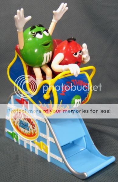 Vintage M&M Candy Wild Thing Roller Coaster Dispenser  