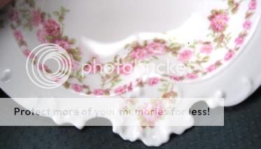   GDA Charles Field Haviland Limoges France Pink Mumm Flowers Bowl Dish