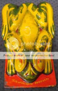 Kirchof Tin Bullfrog Frog Cricket Clicker Halloween Party Noisemaker 