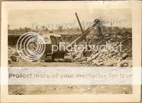 1940s Lima Paymaster Type 34 Power Shovel Turning over Wrecked Truck 