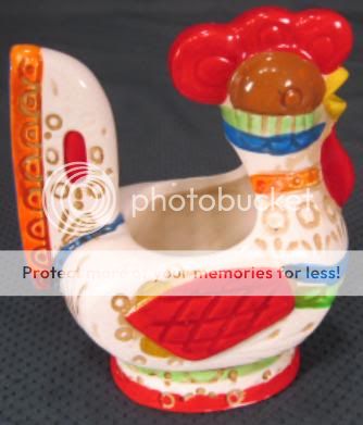 Lego Pottery Rooster Creamer Sugar Shakers Mayo Pot  